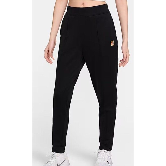 Nike Court Dri-Fit Knit Tennis Pants Sports Outdoors Black Women’s Size Medium - Picture 2 of 16